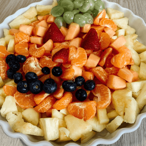 Easy Halloween Fruit Tray - Pumpkin Shaped | Lynn Mumbing Mejia