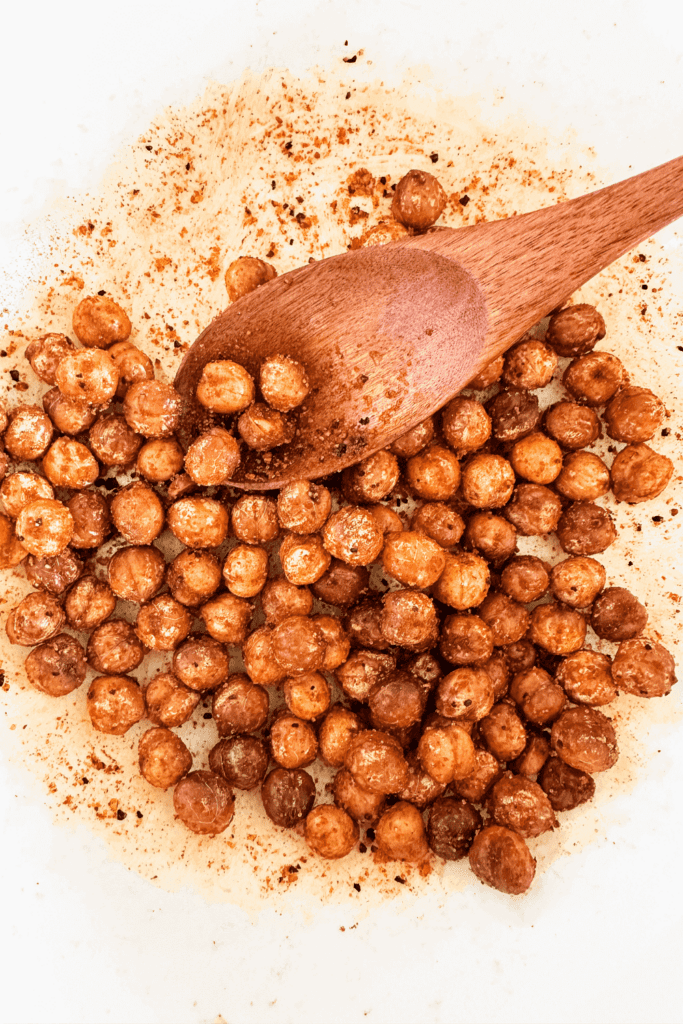 Air Fryer BBQ Chickpeas - Lynn Mumbing Mejia - Pin 1