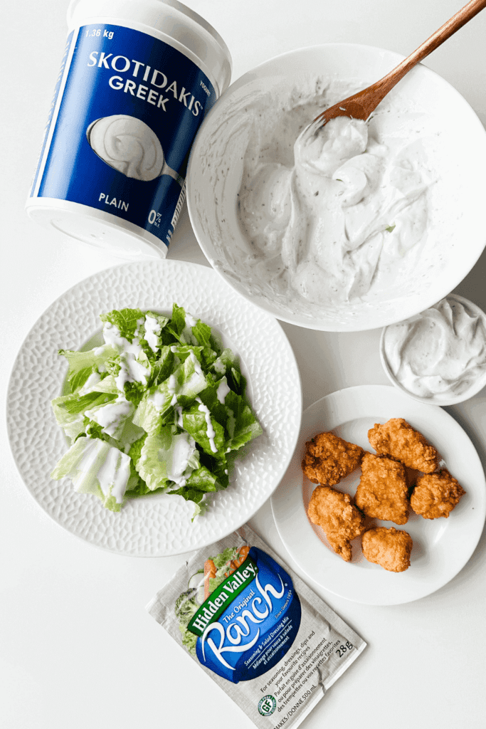 High Protein 2 Ingredient Ranch Dip - Lynn Mumbing Mejia - Pin 1